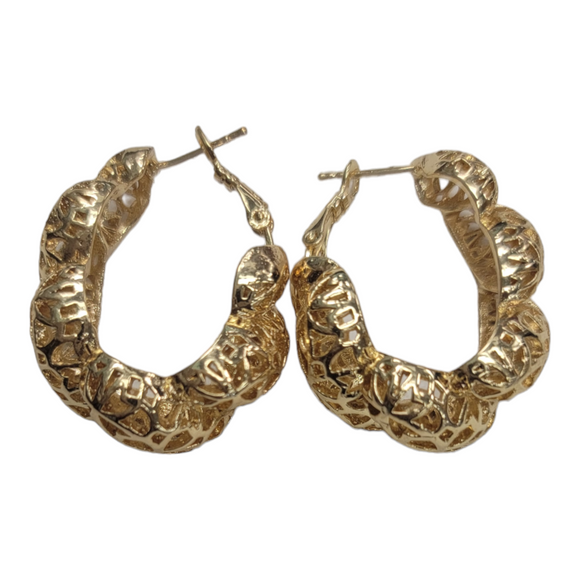 Bamboo Gold Plated Earrings