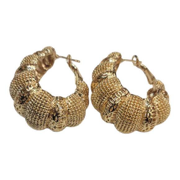 Fashion Gold Plated Hoop Earrings