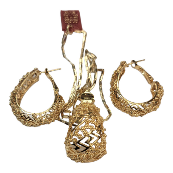 3 Pcs Fashion Gold Plated Hoop Earrings