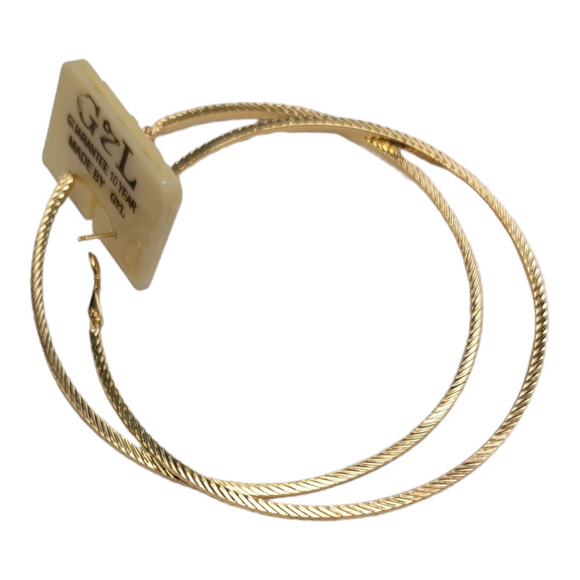 Gold Plated Circle Hoop , Thin Hoop Earrings